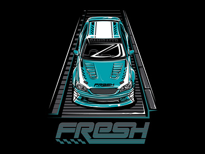 Fresh Auto car design graphic design illustration vector