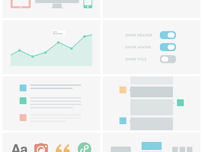 Feature Illustrations features flat illustrations minimal pastel precrafted themes tumblr