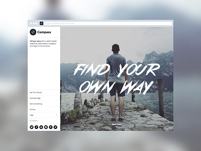 Compass Tumblr Theme compass flat minimal photography precrafted theme tumblr ui