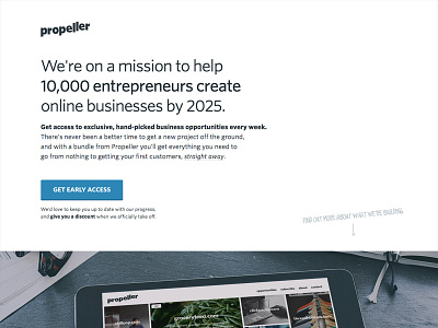 Propeller Landing Page