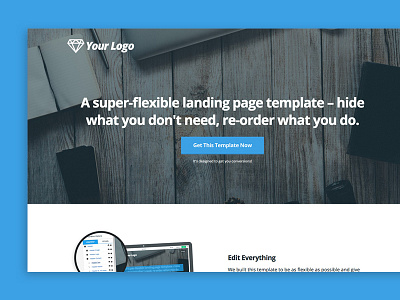 LeadThemes - Touch Down conversion landing page leadpages marketing startup template theme ui ux web design