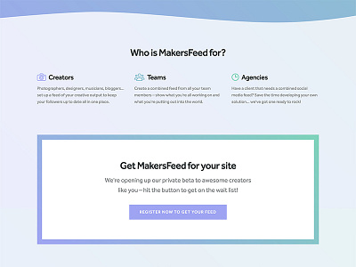 MakersFeed call to action