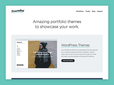 New Precrafted Website landing page portfolio precrafted themes tumblr wordpress