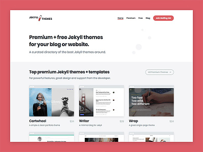 Jekyll Themes blog jekyll jekyllrb portfolio static themes web design website