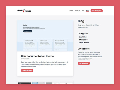 Jekyll Themes – Blog blog jekyll jekyllrb portfolio static themes web design website