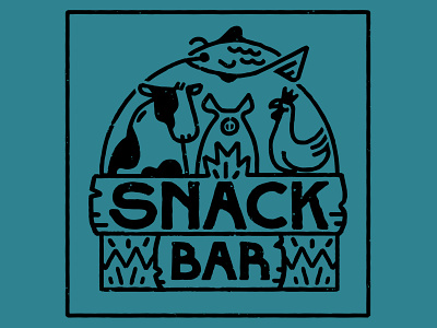 Snack Bar logo illustration logo