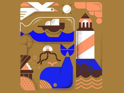 nautical by nature illustration texture