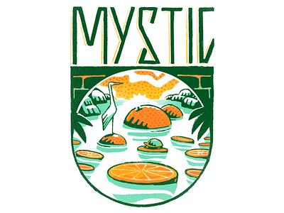 Mystic River branding design handrawn illustration logo poster design texture