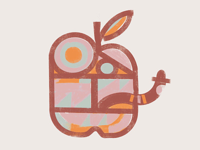 Anatomy of an apple illustration texture