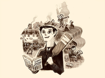 Sherlock halftone illustration sherlock