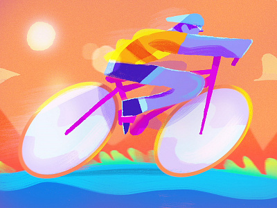 Bike Boy illustration texture