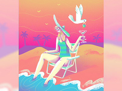 Martini Sunset illustration