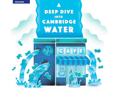 A Deep Dive into Cambridge Water editorial illustration texture