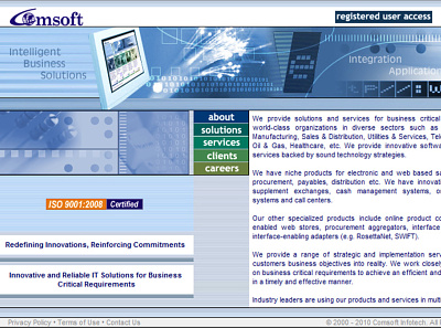 Comsoft Infotech Pvt Ltd website design