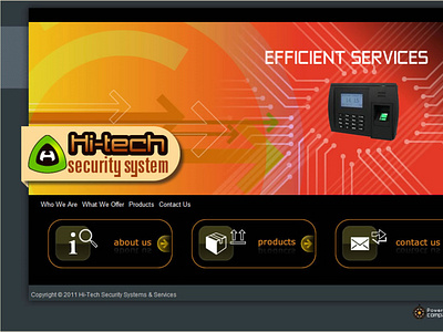 Hitech security system website design