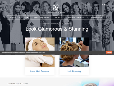 neelamshairandbeauty website design