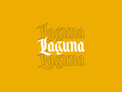 Laguna Wordmark blackletter brand branding custom type design lettering logo logo design logotype type typography vector wordmark wordmark logo