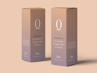 Quetz – Packaging. beauty box branding cosmetic custom type lettering logo logotype skincare type typography