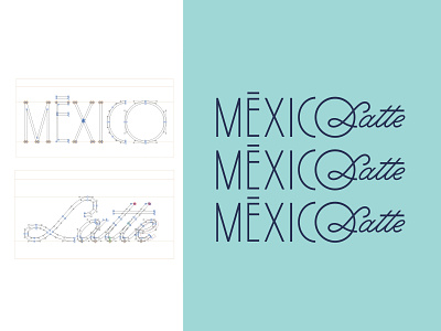 Mexicolatte – Digitizing Process. bezier custom type design glyphs handlettering lettering logo logotype monoline type typography vector wordmark