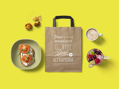 Mexicolatte – Lettering for take out bags.