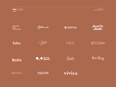 Logobook Vol. I brand branding custom type graphic design identity letterform lettering letters logo logotype minimal minimalism type typography vector wordmark