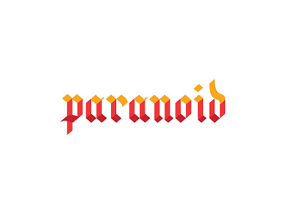 Paranoid customtype lettering wip type typography