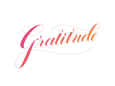 Gratitude custom type lettering script type typography vectors