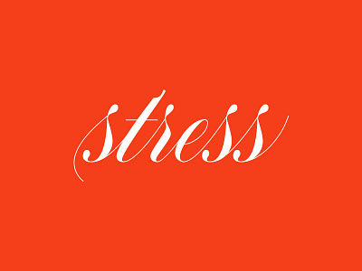 Stress lettering scrip type typography vector
