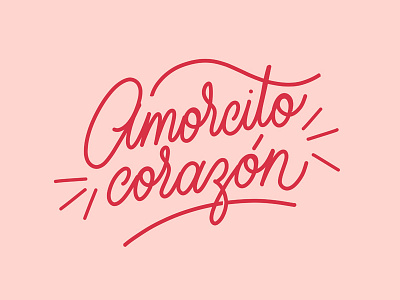 Amorcito Corazón lettering love mexico monoline script type vector