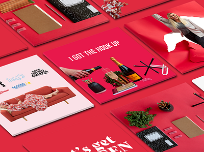 Social Media Design for Visual Identity Project branding design illustration red web