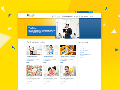 Product list - PVcombank bank clean corporation financial pvcombank search service ui ux vietnam