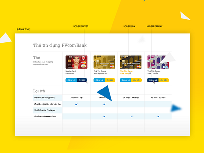 Card Compare PVcombank bank clean compare corporation credit cards financial master money service ui ux visa