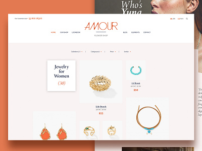 Category Product store - Amour Beautiful WordPress Theme clean creative e commerce florist flower flower shop flower shop wordpress flower store flower theme gift handmade things jewelry