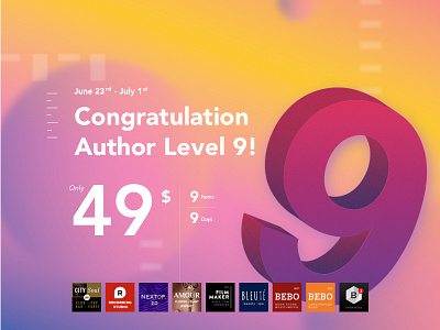 Congratulation Author level 9! Flash Sale <3 beautheme book store congratulation event filmmaker sale off theme up level wordpress