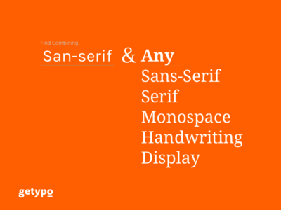 Getypo - Tool Find Combining Font for Designer find font fonts combinations free font google font guides resources mixing font trendy typo web font