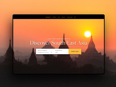 Luxury Travel Agency Vietnam - Intro asian booking elegant travel travel agent travel website ui web design ux vietnam web
