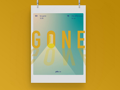 Be Gone bands gradient illustration minimal poster poster a day poster art poster challenge poster design typography