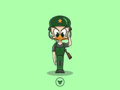 Chicken Military Mascot Logo