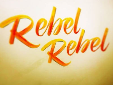 Rebel Rebel Bowie brush lettering brush pen brushpen design letter lettering logotype typo typography typoraphy