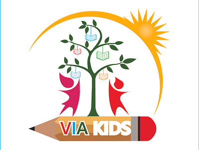 Via kids school India academy academy logo brand identity branding corporate graphicdesign logo logo deisgn logodesigner logos school