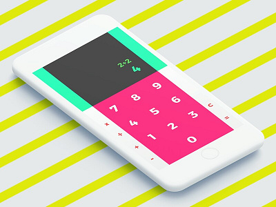 Calculator / DailyUI_004 acuredreamgift calculator colors dailyui fresh fun iphone jevtic mobile ui ux vibrant