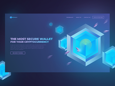 Crypto Wallet Landing Page affinity crypto cryptocurrency designer illustration ipad landing ui ux wallet website