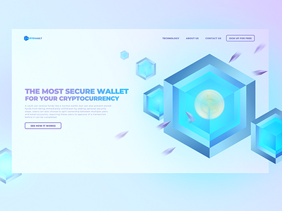 Crypto Wallet Landing Page / Light