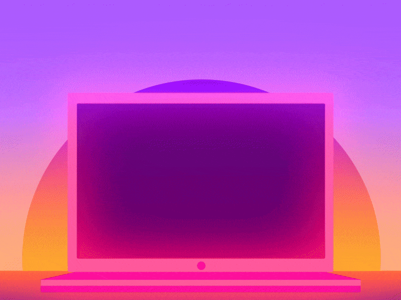 Render Error 80s acuredreamgift animation error illustration jevtic laptop motion neon render synthwave