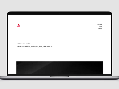 Portfolio Website Design acuredreamgift animation branding design designer hamburger menu jevtic minimalism motion portfolio responsive ui ux video website
