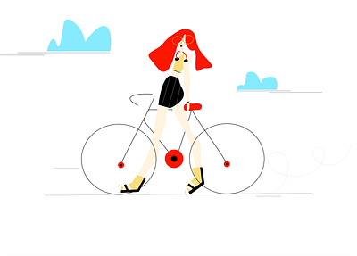 Bike girl bike girl bike ride cycling cycling girl design girl girl cycling illustraion