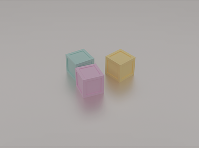 Coloured Boxes 3d art graphic design model