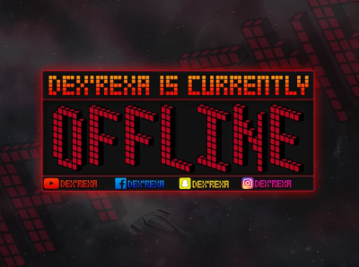 Offline Banner + Panels DexRexa design streamer twitch