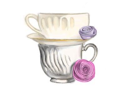 Teacups illustration petershaver teacups
