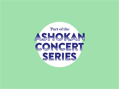Ashokan Concert Series wordmark badge concert series shading stipple texture typography